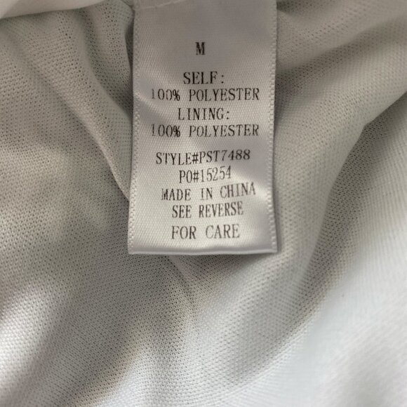 Polagram blouse, white with lace, very full sleeves. size M, NEW - Picture 4 of 5